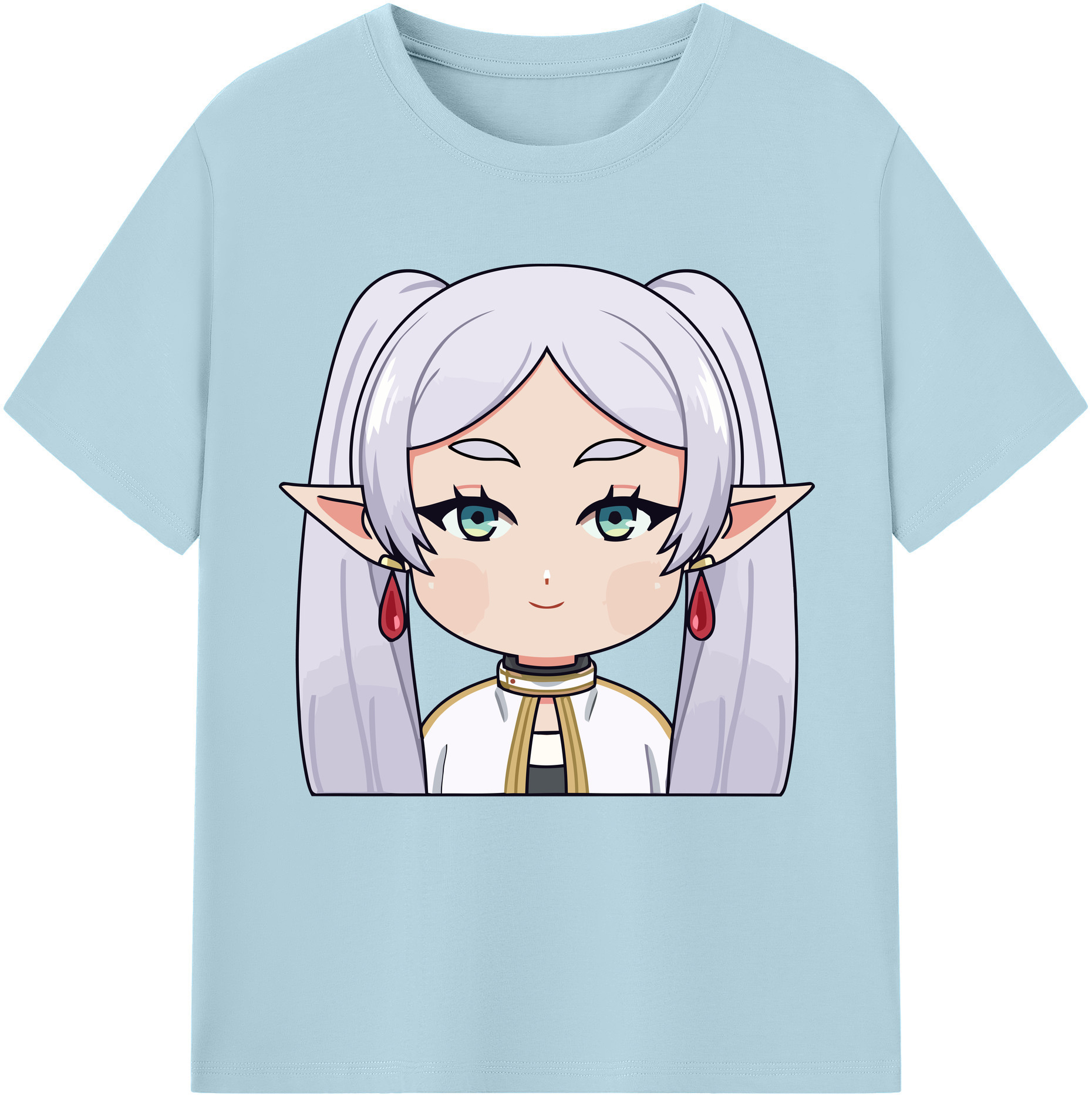 （画像用） 葬送のフリーレン Frieren 綿100％半袖Tシャツ（フロントプリント）